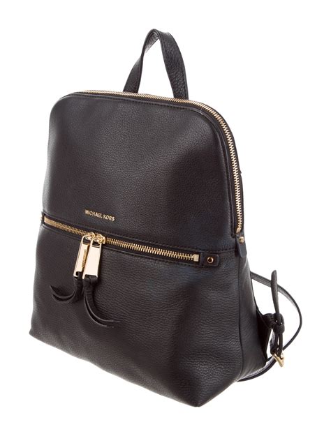 michael kors black and brown leather backpack|Michael Kors outlet backpacks.